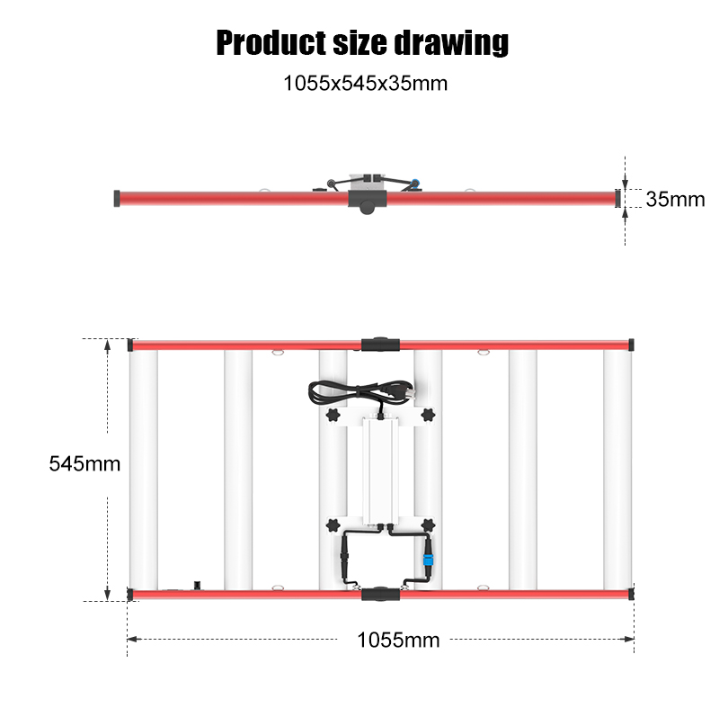 LED Grow Light พลังงานประหยัดหลอดไฟ 320 วัตต์