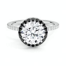 Elegant 18K Gold Halo Ring with Lab Diamond