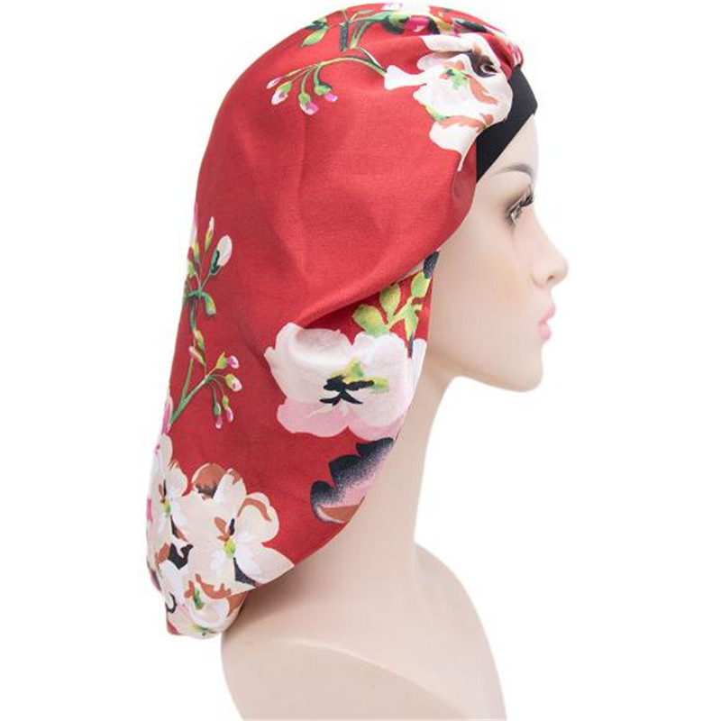 European and American popular printing adjustable shade Ding nightcap hats for women