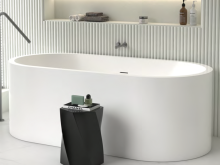 WKB-1003 solid surface white bathtub
