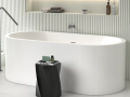 WKB-1003 solid surface white bathtub