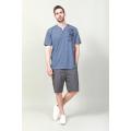 MEN'S V NECK BUTTON CASUAL T-SHIRTS