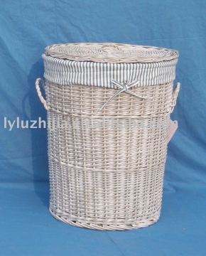 antique wicker laundry baskets