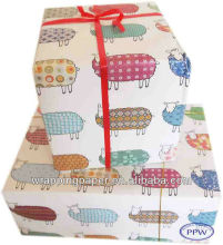 Custom gift wrapping paper design sheets