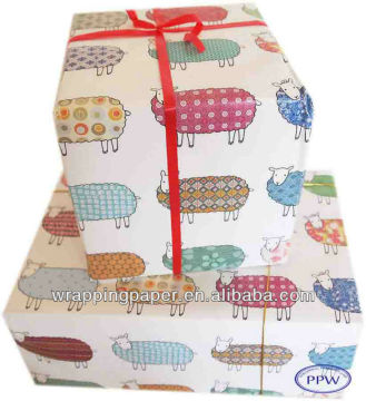 Custom gift wrapping paper design sheets