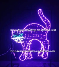 Lighted Outdoor Halloween Cat Decorations