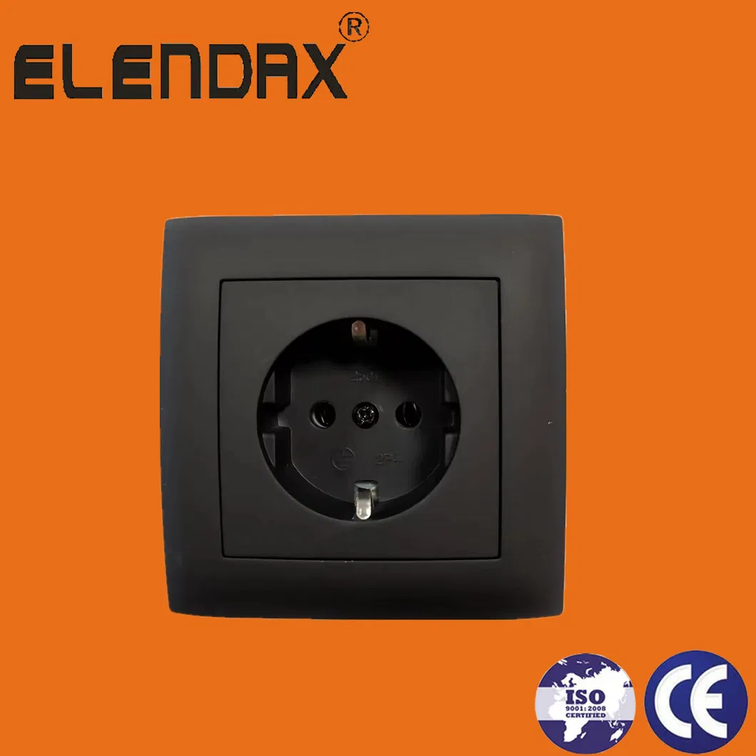 Настенная розетка, 1 группа, заземленная, защищенная, для скрытого монтажа, серия F9000