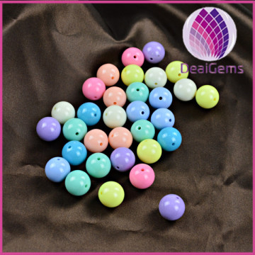 Wholesale mixed colors acrylic beads 6mm round acrylic beads loose