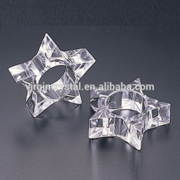 Cheap star shape crystal napkin ring wedding table decoration