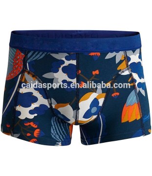 New arrival popular mens custom blue AOP boxer shorts