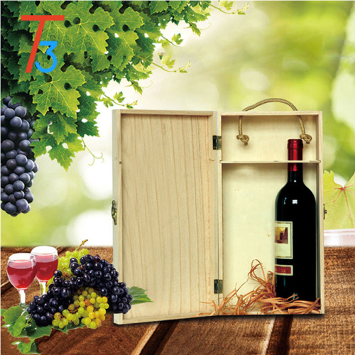 Pine Wooden Packaging Wine Crate Storage Box