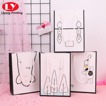 Hand-painted Cartoon Black Pattern Painting Paper Bag