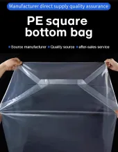 Customized PE Square Bottom Plastic Bag