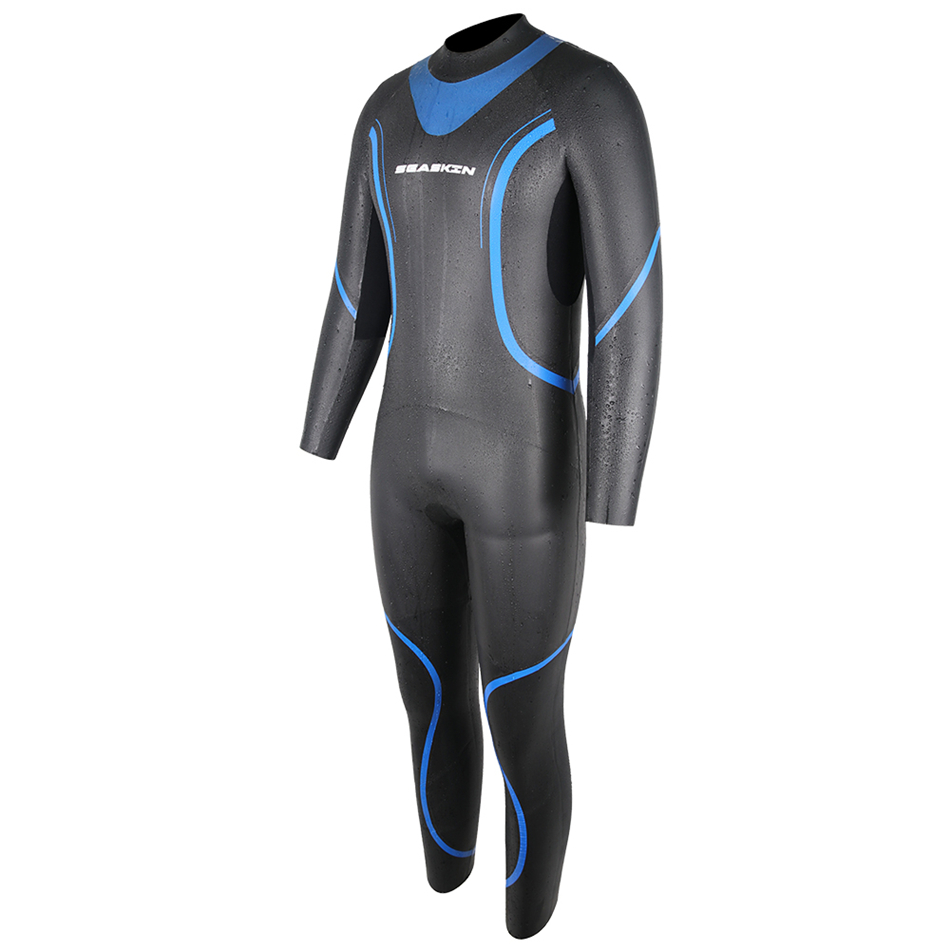 Seaskin erkekler pürüzsüz cilt 3/2mm triatlon wetsuit