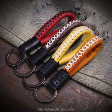 Real Cow Leather Key Chain - Men's Leather Key Fob Gift