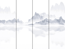 Glossy New Lake Mountain Scenic Rock Slab