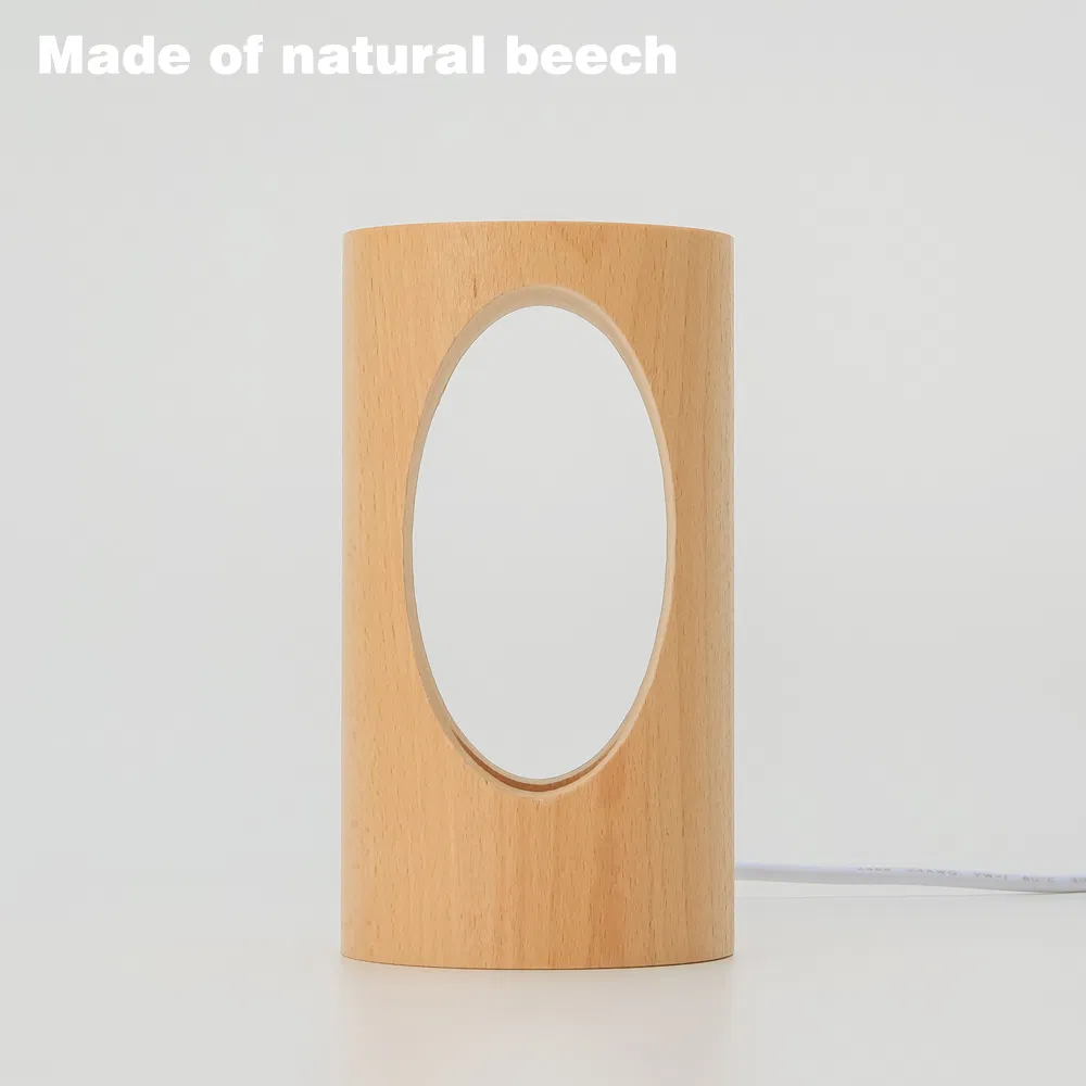 Elegant Japanese Solid Wood LED Night Light for Cozy Home Decor