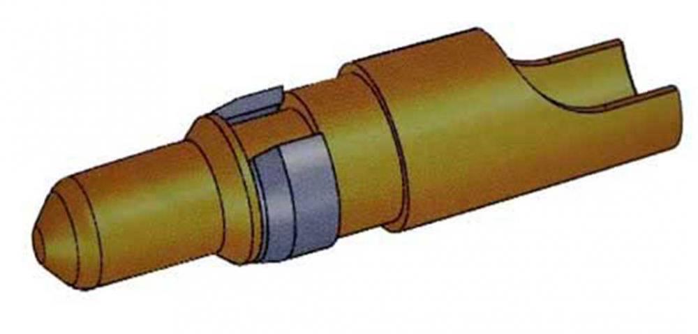 Contact à souder mâle à courant élevé coaxial D-SUB droit