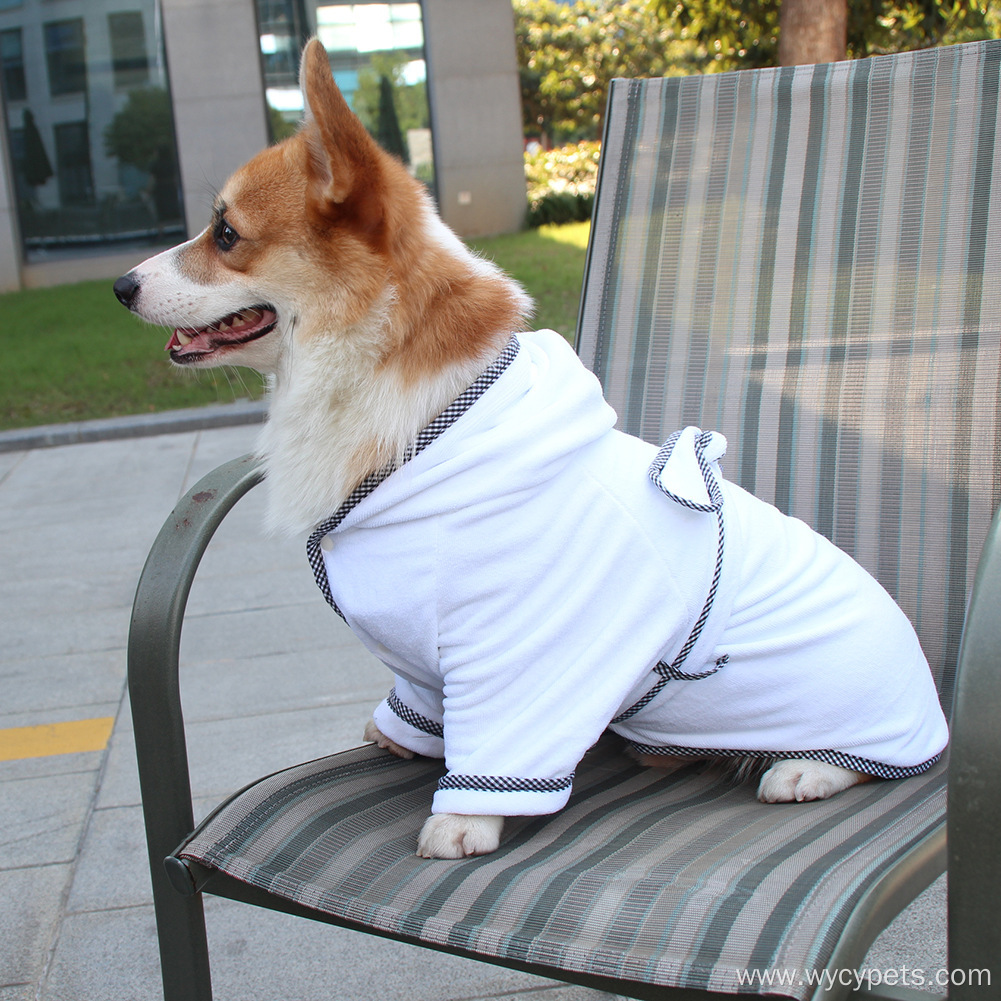 Luxury Soft Cotton Hooded Pet Bathrobe