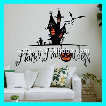 2015 Halloween home decorate wall sticker/bat castle pattern wall sticker