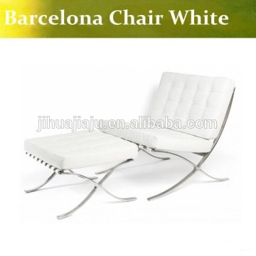 classic barcelona chair &ottoman/barcelona sofa/white leather barcelona chair & ottoman