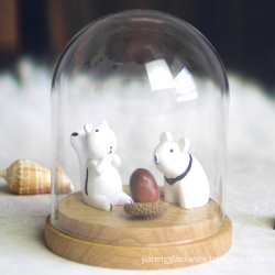 Decorative Bell Jars Glass Dome With Wooden Base Wholesale Bossgoo Com