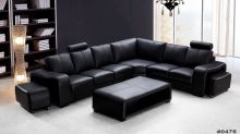 Comfort Sleek Leather Sectional Cozy Sofas
