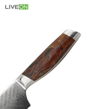 7-дюймовый стальной нож Damascus Santoku