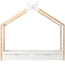 Single Bed White 3ft Solid Pine Wooden Bed Frame