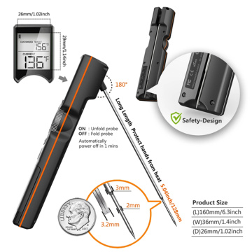 Digital Alarm Bbq Food Thermometer mit Timer