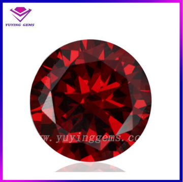 Garnet Imitated Diamond Price Per Carat Loose Round CZ Stone
