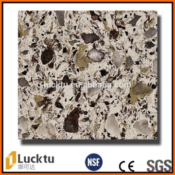 double color artificial quartz stone counter top
