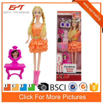 Cheap doll toy 11inch fashion dress girl toy for kids