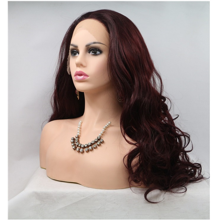 Highlight Colored Synthetic Hair Closure Wig Vendors Transparent Lace Wigs