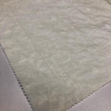 White Embroidery Fabric