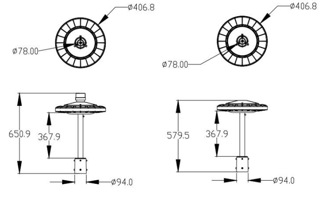 top selling 100watt 13000lm garden outdoor led light ETL cETL DLC with 5 year warranty led post top