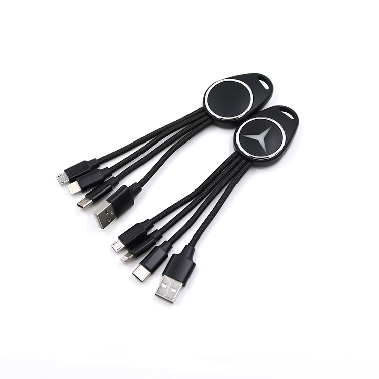 Yijiashishang Wholesale High Quality 1.2m 3 in 1 Nylon Braided Fast Charging usb cable for Android Micro usb,USB-C and iPhone