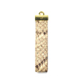 Fashion Python Leather Striped Key Chain With Logo