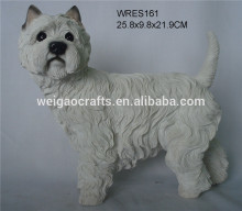 custom resin white Dog Figurines