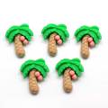 Hot Selling Coconut Tree Shaped Cute Resins Flatback Cabochon Slime Handmade Craft Decor Beads Bedroom Toy Decoration