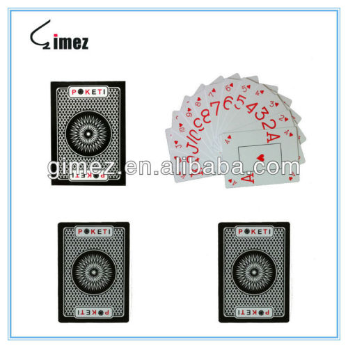 Plastic poker cards with jumbo index, 100% plastic playing cards