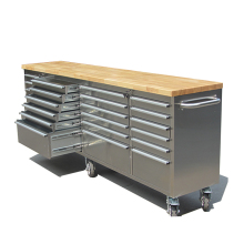 Stainless Steel Tool Cabinet on Wheels - 1996 Toolbox