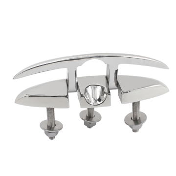 High Mirror Polished Boat Cleat: Yanyu Folding Stud Mounted Cleat