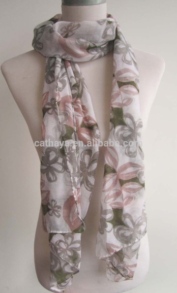 flower printed pashmina scarf