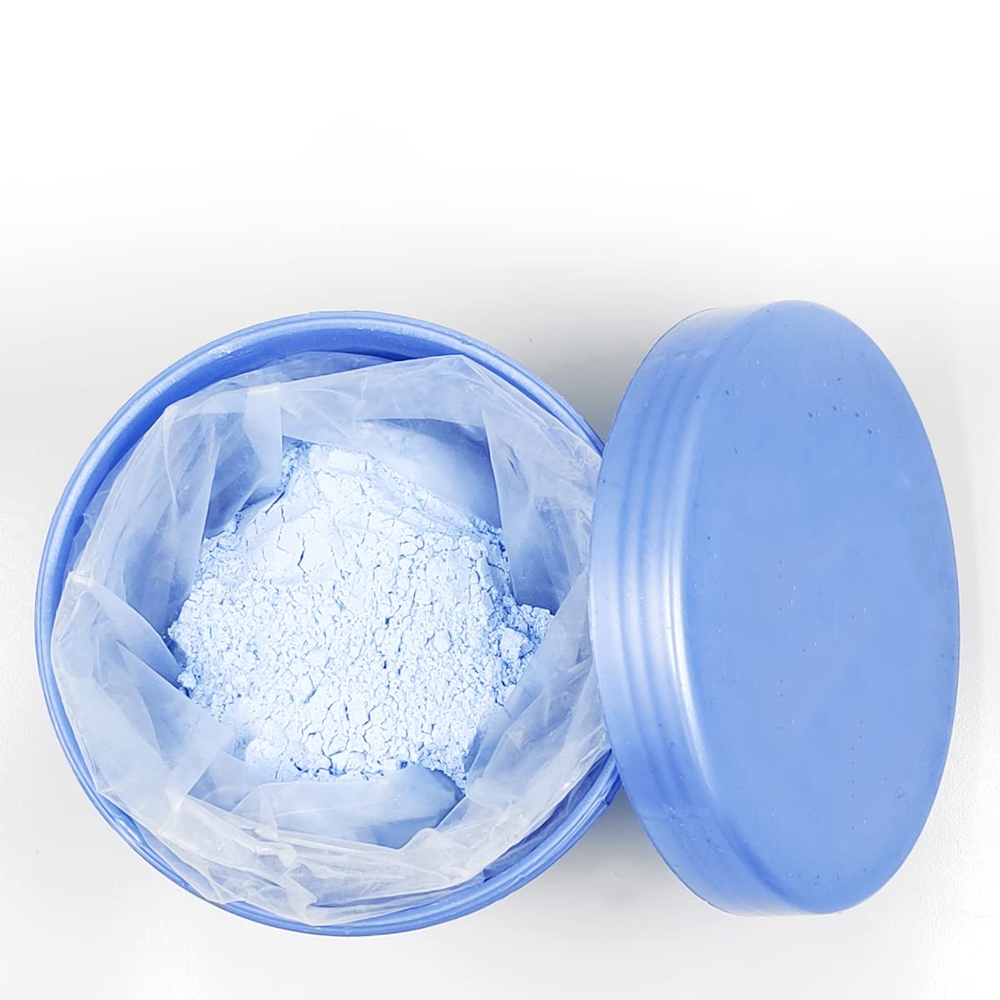 Dust free blue bleaching powder for hair dye