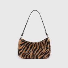 Faux Fur Animal Print Shoulder Bags for Women