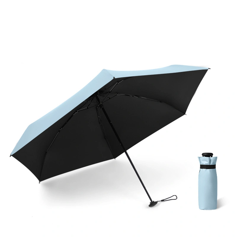 Portable Folded Ultralow-Light 5 Folding Umbrella Sunblock UV Mini Pocket Umbrella