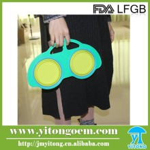 Dog food feeders 100%food grade silicone pet bowl pet supplies