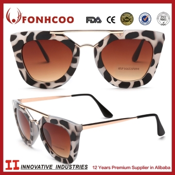 FONHCOO China Wenzhou Factory Direct Wholesale Italy Design Fashion Plastic Women Sunglass