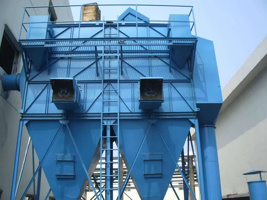 Cement horizontal silo bag type dust collector